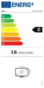 LCD Monitor DELL P2725H without stand 27" Business Panel IPS 1920x1080 16:9 100Hz Matte 8 ms Swivel Pivot Height adjustable Tilt 210-BMGD - Image 4
