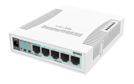 Switch MIKROTIK CSS106-5G-1S Desktop/pedestal 5x10Base-T / 100Base-TX / 1000Base-T 1xSFP CSS106-5G-1S