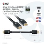 CABLE HDMI TO HDMI 2M/M/M CAC-1372 CLUB3D - Image 3