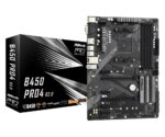 Mainboard ASROCK AMD B450 SAM4 ATX 4xPCI-Express 2.0 1x 2xPCI-Express 3.0 16x 2xM.2 Memory DDR4 Memory slots 4 1x15pin D-sub 1xHDMI 1xDisplayPort 2xAudio-In 1xAudio-Out 2xUSB 2.0 1xUSB type C 5xUSB 3.2 1xPS/2 1xRJ45 B450PRO4R2.0