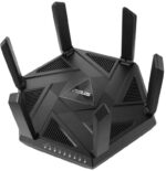 Wireless Router ASUS Wireless Router 7800 Mbps Mesh Wi-Fi 5 Wi-Fi 6 Wi-Fi 6e IEEE 802.11a IEEE 802.11b IEEE 802.11n USB 3.2 1 WAN 3x10/100/1000M 1x2.5GbE Number of antennas 6 RT-AXE7800
