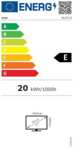 LCD Monitor ACER RL272EYIIV 27" Panel IPS 1920x1080 16:9 100 Hz Matte 1 ms Speakers Colour Dark Grey UM.HR2EE.E01 - Image 5