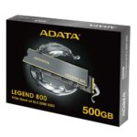 SSD ADATA LEGEND 800 500GB M.2 PCIE NVMe 3D NAND Write speed 2200 MBytes/sec Read speed 3500 MBytes/sec TBW 300 TB MTBF 1500000 hours ALEG-800-500GCS - Image 4