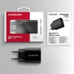 MOBILE CHARGER WALL USB 18W/1PORT BLACK ACU-QC18 AXAGON - Image 8