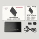 HDD ACC ENCLOSURE 2.5"/USB3.2 EE25-A6M AXAGON - Image 3
