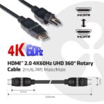 CABLE HDMI TO HDMI 2M/M/M CAC-1360 CLUB3D - Image 5