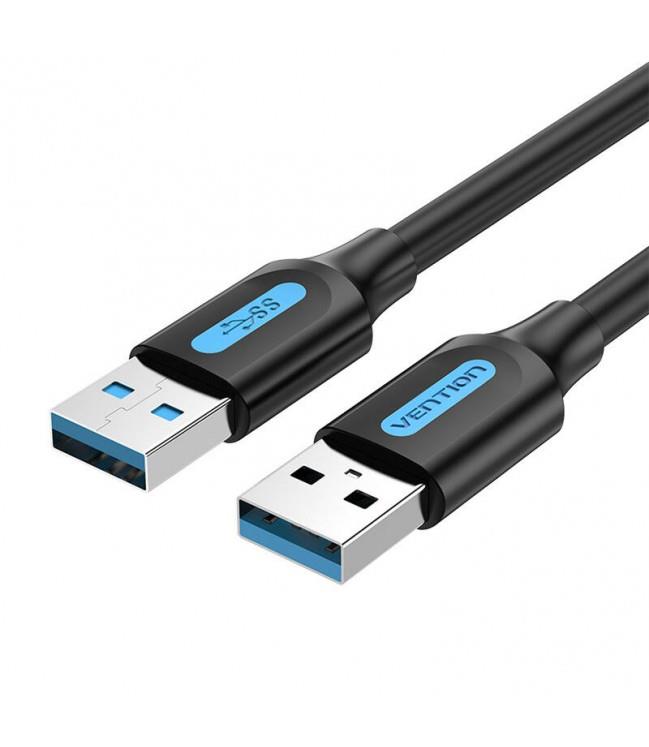 32f1dbf9-d48c-46ca-8466-3c7a3f6ec093 CABLE USB3.0 MALE TO MALE/1.5M BLACK CONBG VENTION - Image 1