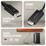CABLE DP TO HDMI 1.8M/RVD-HI20C2 AXAGON - Image 2