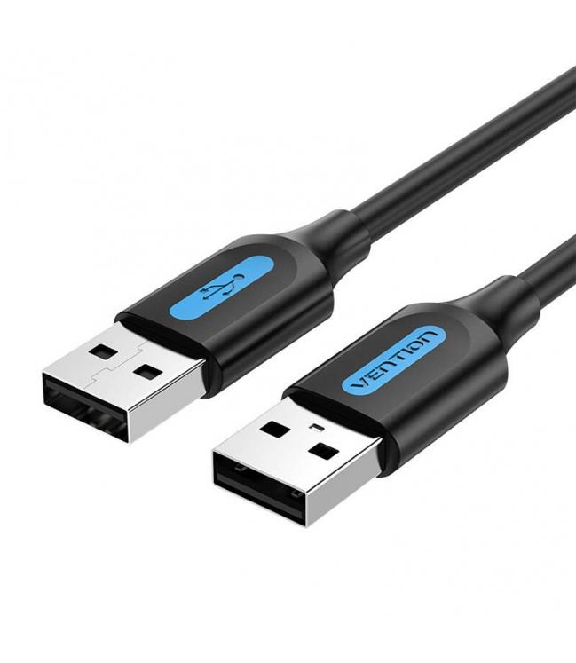 36cc4db4-0c15-4a49-bf82-3e3995219f58 CABLE USB2.0 MALE TO MALE/2M BLACK COJBH VENTION - Image 1