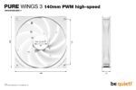 CASE FAN 140MM PURE WINGS 3/WH PWM HIGH-SP BL113 BE QUIET - Image 8