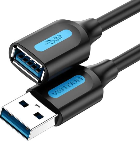 63b6efec-db7f-48cb-9e9c-b5dcbb043e1c CABLE USB3.0 MALE TO FEMALE/3M BLACK CBHBI VENTION - Image 1
