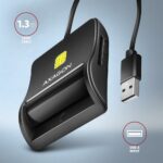 CARD READER FLAT SMARTCARD 4SL/USB2.0 1.3M CRE-SM3SD AXAGON - Image 5