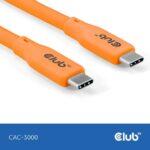 CABLE USB-C TO USB-C 2M/M/M ORANGE CAC-3000 CLUB3D - Image 2