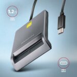 CARD READER FLAT SMARTCARD/ID/USB-C 1.3M CRE-SM3TC AXAGON - Image 3