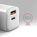 MOBILE CHARGER WALL USB 30W/2PORT WHITE ACU-PQ30W AXAGON - Image 2