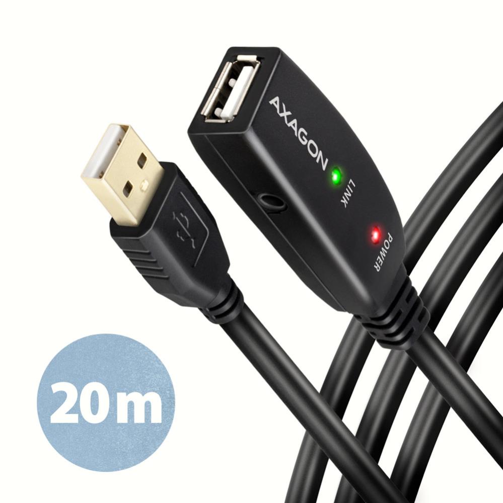 9c71cbf2-806d-4498-9bb2-9440f934217b CABLE USB2.0 A-M/A-F ACTIVE/20M ADR-220 AXAGON - Image 1