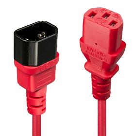 CABLE POWER IEC EXTENSION 1M/RED 30477 LINDY