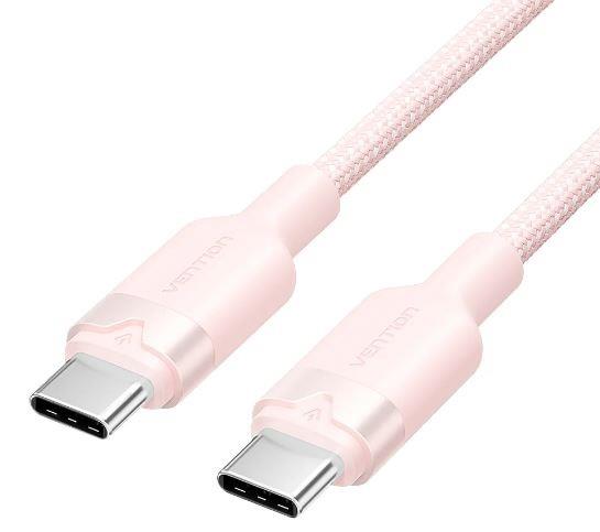 a11e6d8e-0ec8-471e-9d58-4800c9515fa7 CABLE USB-C TO USB-C/1M PINK TRDPF VENTION - Image 1