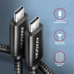 CABLE USB-C TO USB-C 1M 240W/BRAID BLK BUCM2-CM10AB AXAGON - Image 4