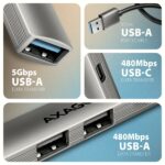 I/O HUB USB3.2 4PORT/0.12M HUE-STA AXAGON - Image 3