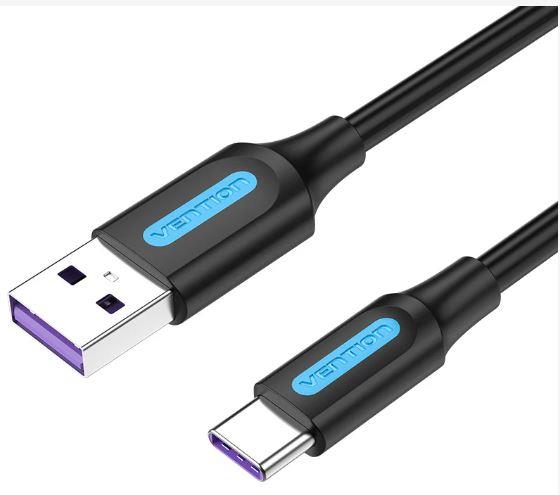 b99426e2-1d86-4e11-bfe8-ffd2b707f368 CABLE USB-C TO USB2.0/2M BLACK CORBH VENTION - Image 1