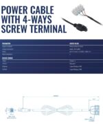NET ACC POWER CABLE 4WAY SCREW/TERMINAL PR2FK20M TELTONIKA - Image 2