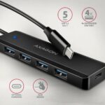 I/O HUB USB-C TRAVEL/0.19M HUE-C1C AXAGON - Image 2