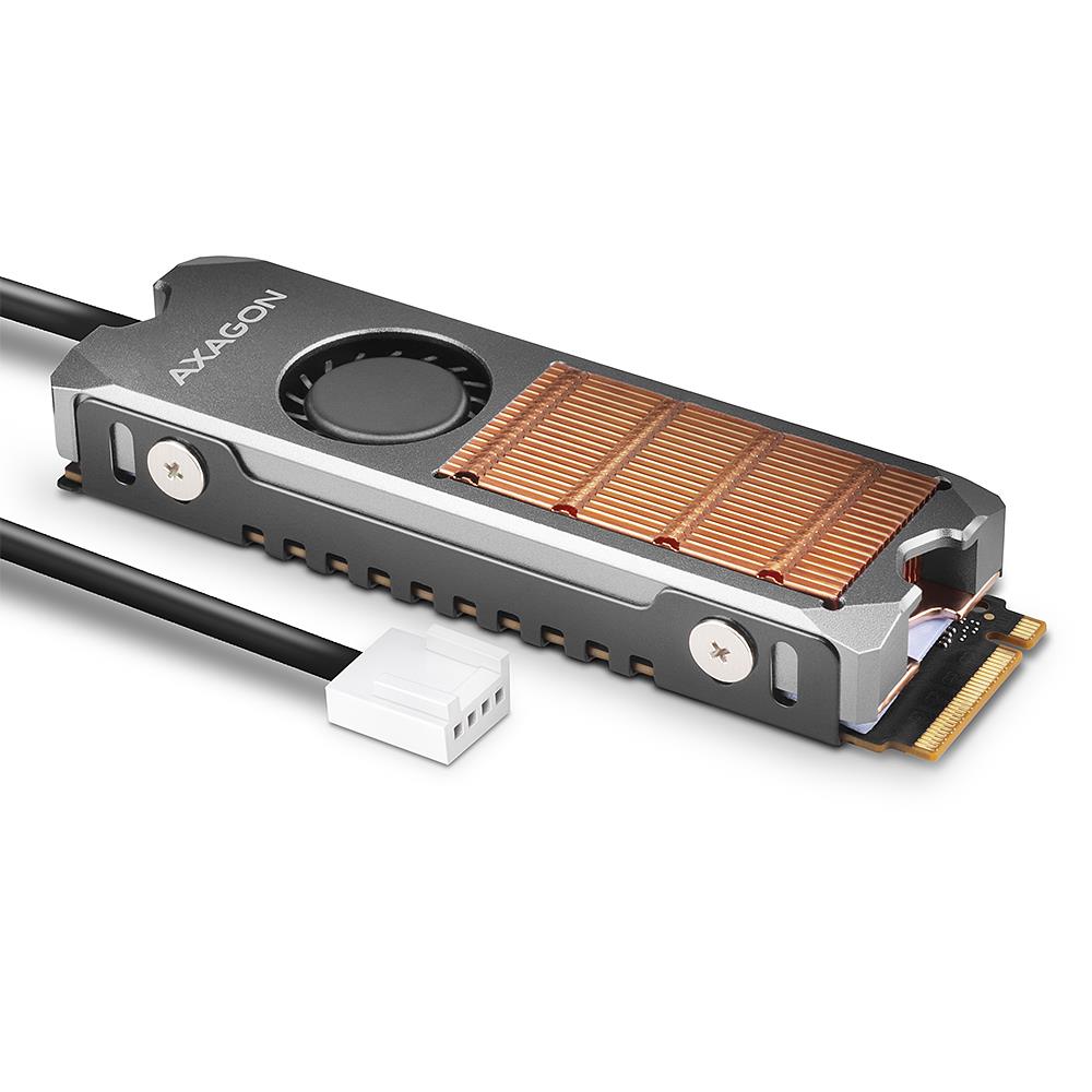 bd5a5067-feaf-4420-8d29-8cf0fdbb27a3 SSD ACC COOLER M.2 COPPER FAN/CLR-M2FAN AXAGON - Image 1