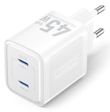 MOBILE CHARGER WALL 45W USB-C/2P WHITE FEFW0-EU VENTION
