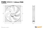 CASE FAN 120MM PURE WINGS 3/WHITE PWM BL110 BE QUIET - Image 8