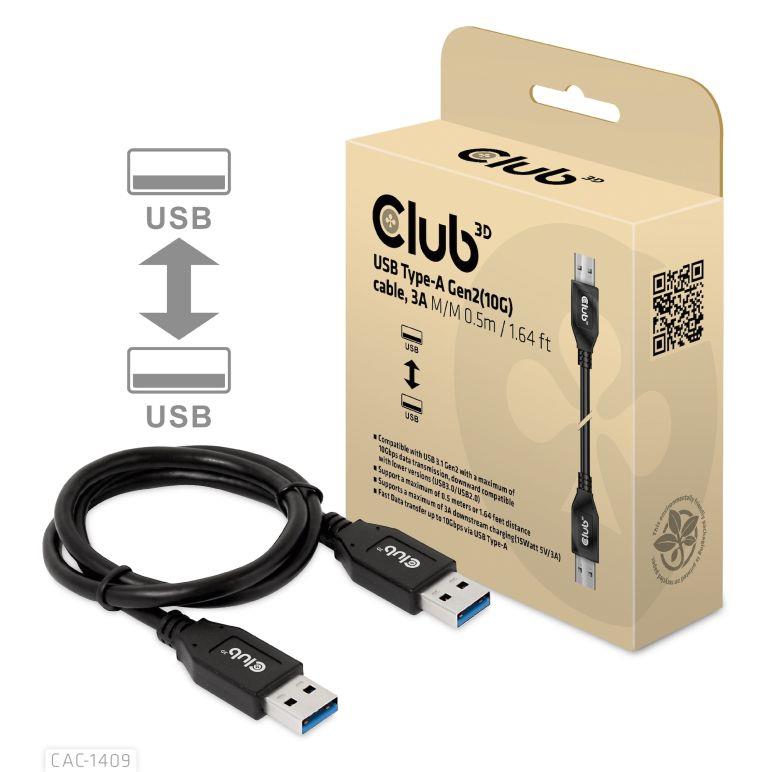 d7cc99f6-05f5-4704-8485-cf0230f6066b CABLE USB3.1 3A 0.5M/M/M CAC-1409 CLUB3D - Image 1