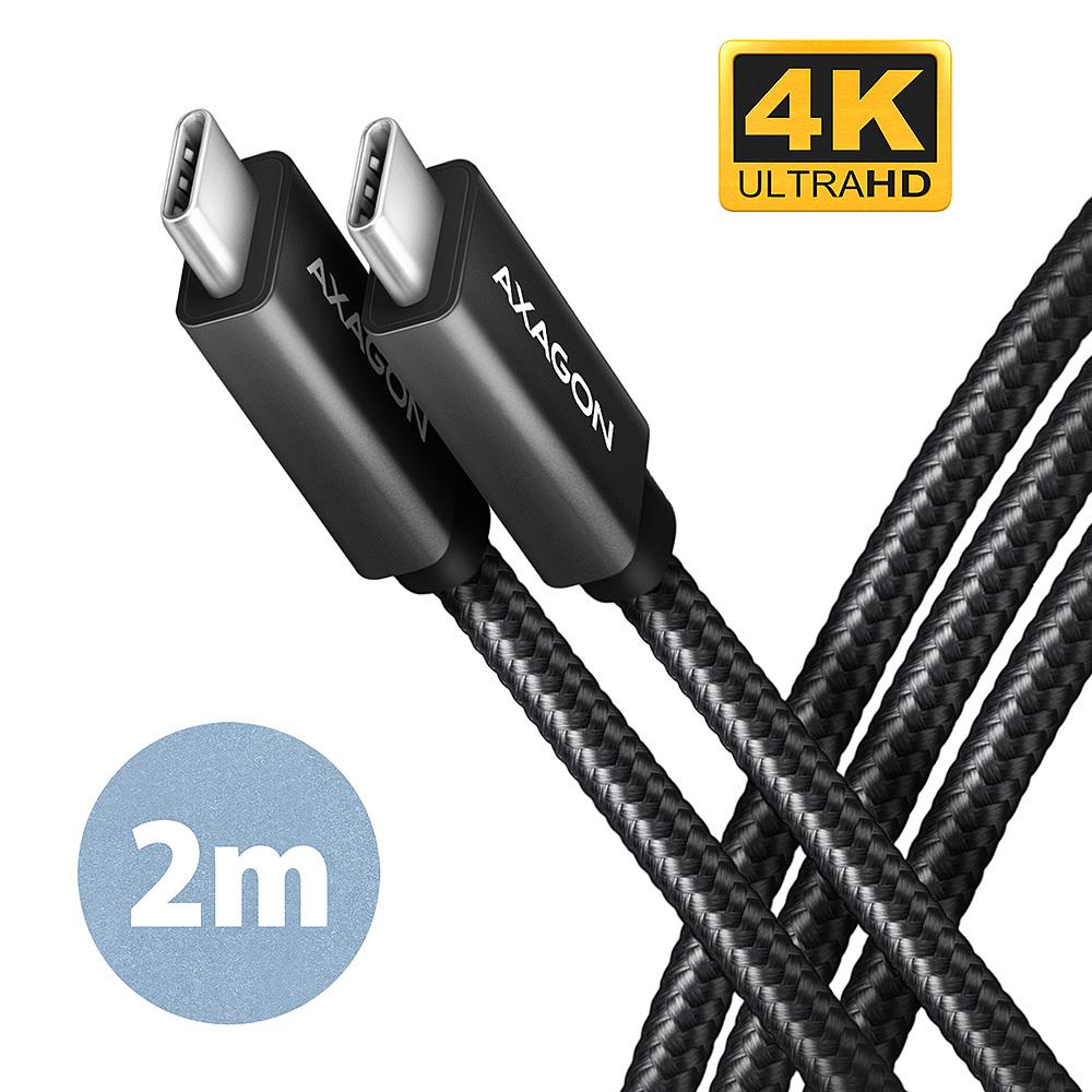 dd71aedb-7b89-4d11-a28d-ce09f2968c59 CABLE USB-C TO USB-C 2M 100W/BLACK BUCM32-CM20AB AXAGON - Image 1