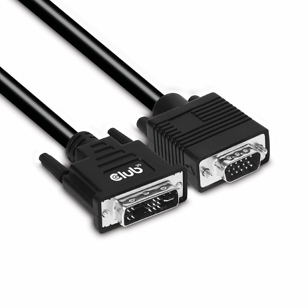 e2666c2f-b3ba-4cf6-a85a-94a3bf6a6b35 CABLE DVI-A TO VGA 3M/M/M CAC-1243 CLUB3D - Image 1