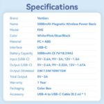 POWER BANK USB 5000MAH 20W/PINK FHSP0 VENTION - Image 11