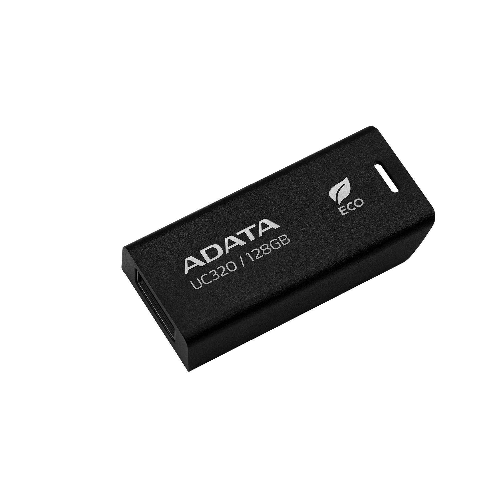 ef9ba6a3-204a-4206-a5f8-3ae77a2519f0 MEMORY DRIVE FLASH USB3.2 128G/BLACK UC320-128G-RBK/BK ADATA - Image 1