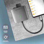 MEMORY READER USB-C 3-SLOT/SD/MICROSD/CF CRE-S3C AXAGON - Image 6