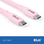 CABLE USB-C TO USB-C 2M/M/M PINK CAC-3002 CLUB3D - Image 2