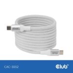 CABLE USB-C TO USB-C 2M/MAGNETIC WHITE CAC-3032 CLUB3D - Image 2